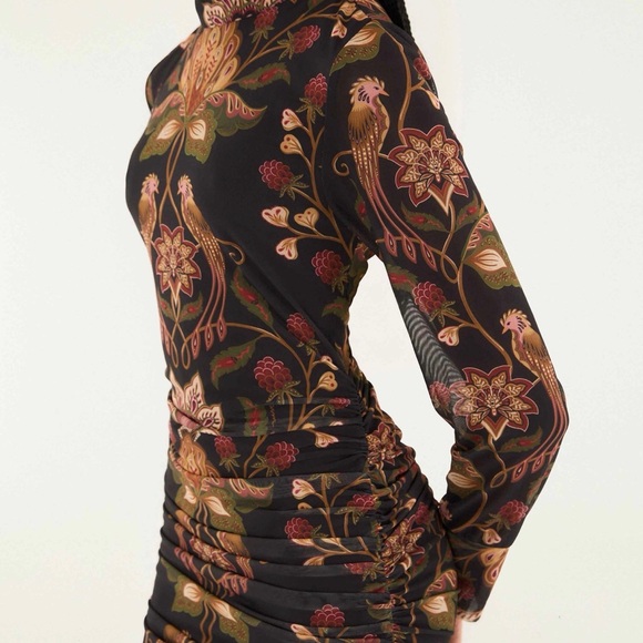 Farm Rio Black Berry Garden Tulle Midi Dress Size Large - Picture 8 of 9